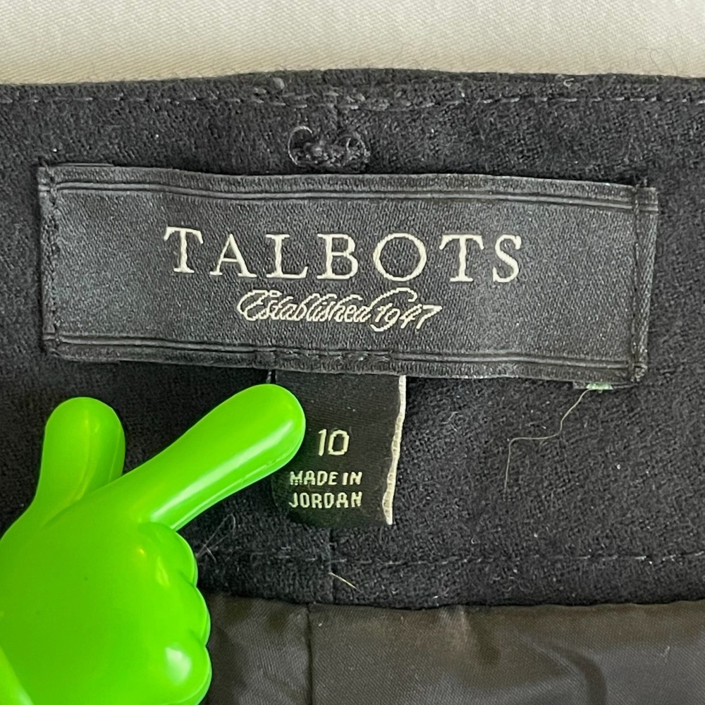 Talbots Women's Black Heritage‎ Wool Blend Straight Leg Dress Pants Size 10 - Picture 3 of 5